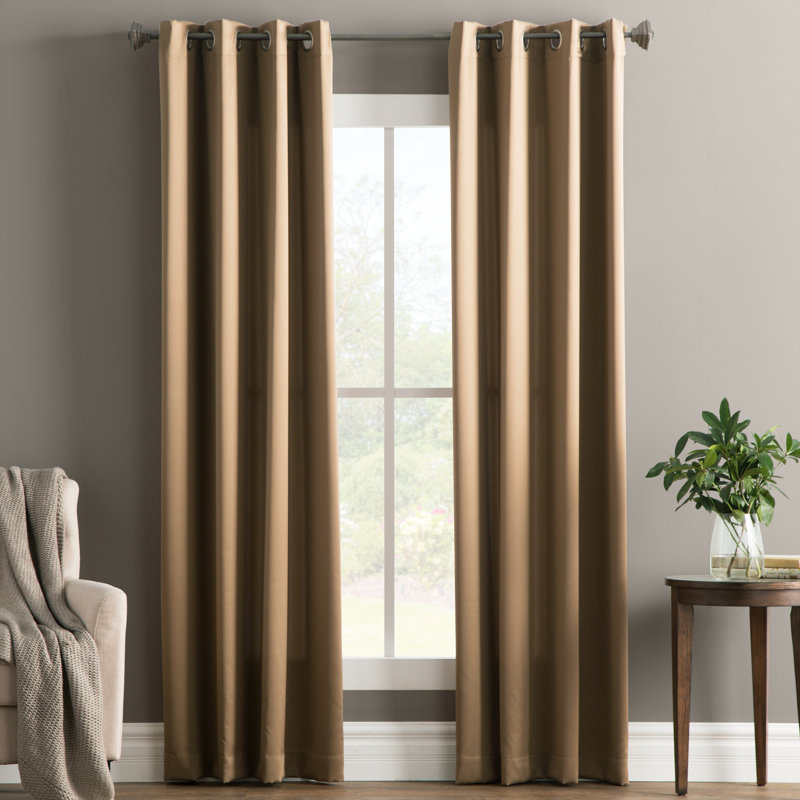 Wayfair Basics Solid Room Darkening Grommet Single Curtain Panel